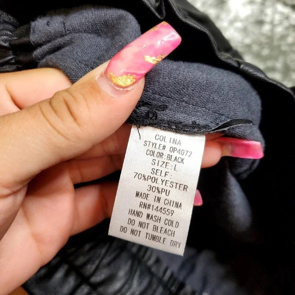 Faux Leather High Waist Shorts - Picture 9 of 11